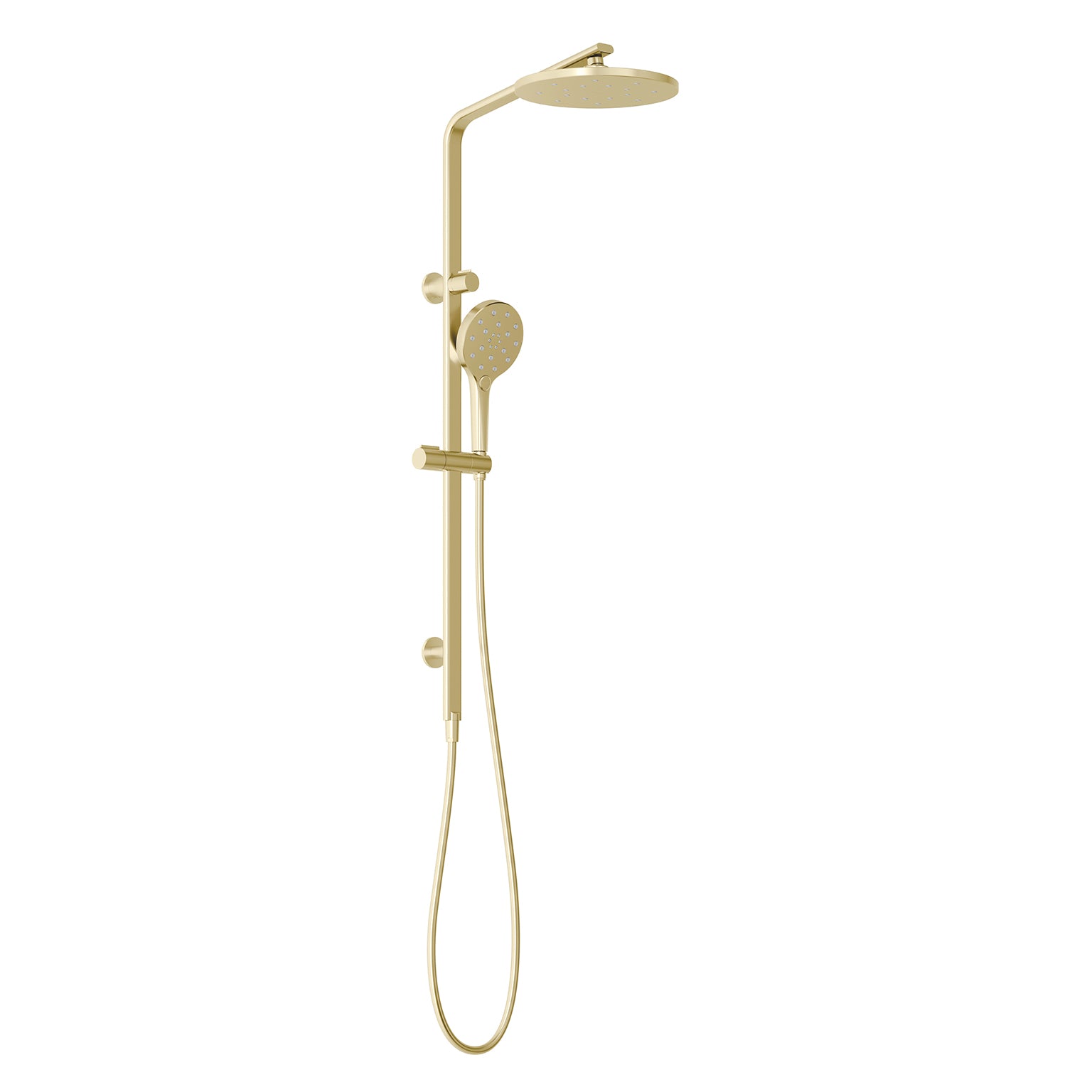 Phoenix Oxley Twin Shower Brushed Gold
