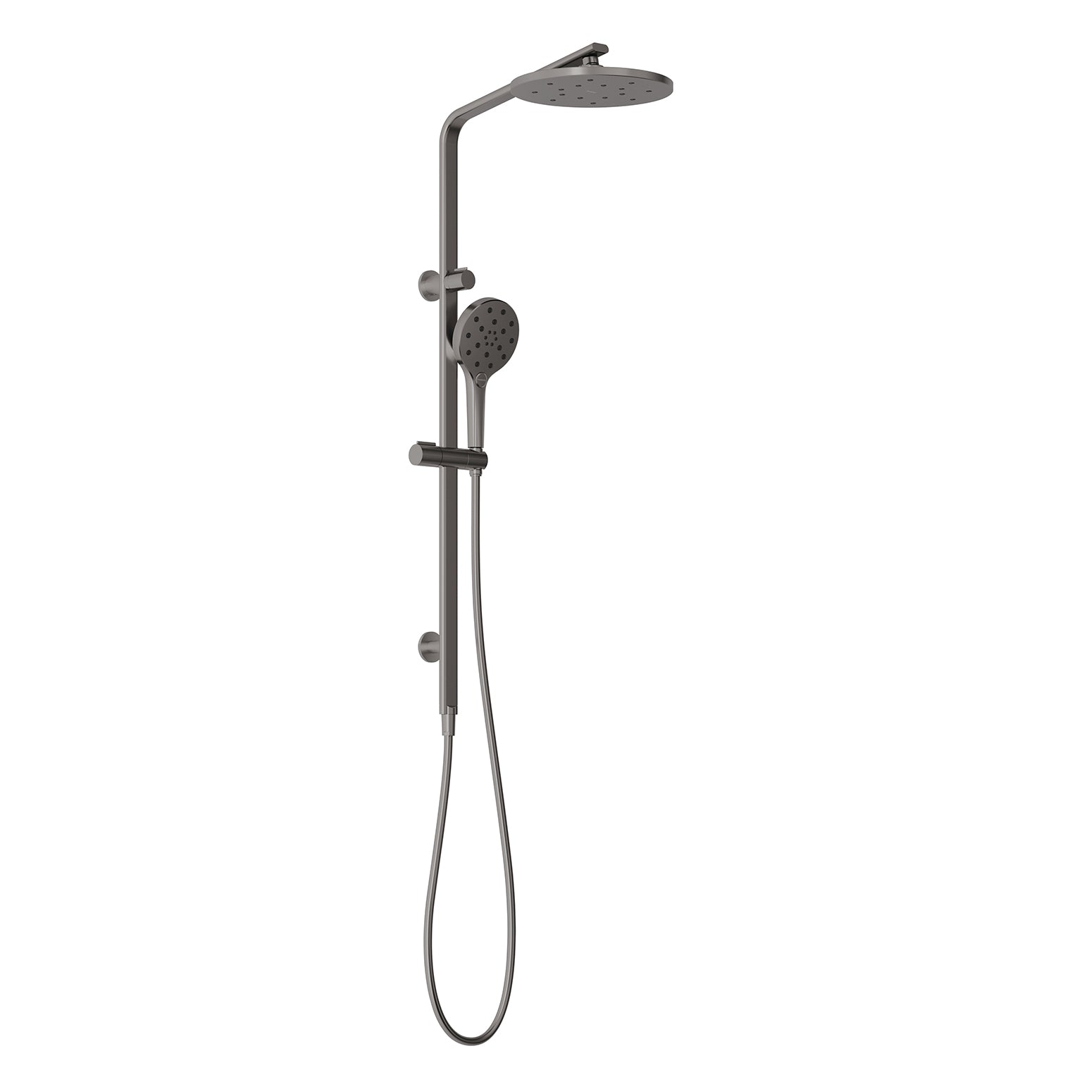 Phoenix Oxley Twin Shower Brushed Carbon