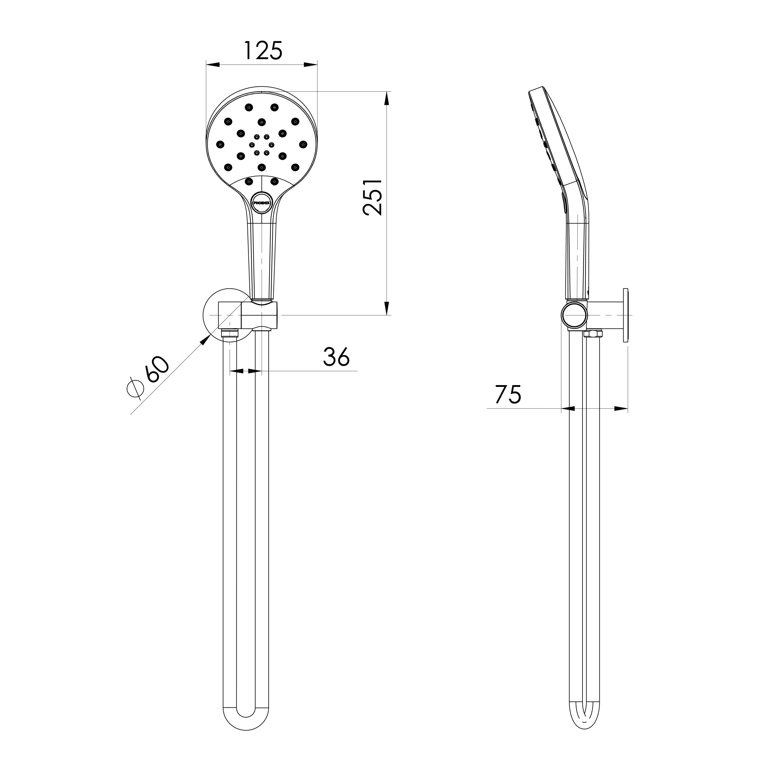 Phoenix Oxley Hand Shower Chrome