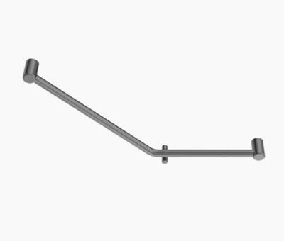 Nero Mecca Care 32mm Ambulant 45 Degree Bent Tube Grab Rail 450X650mm Gun Metal