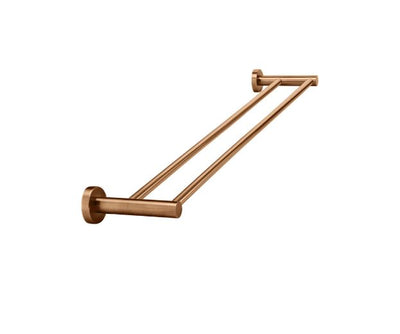 Meir Round Double Towel Rail 600mm Lustre Bronze