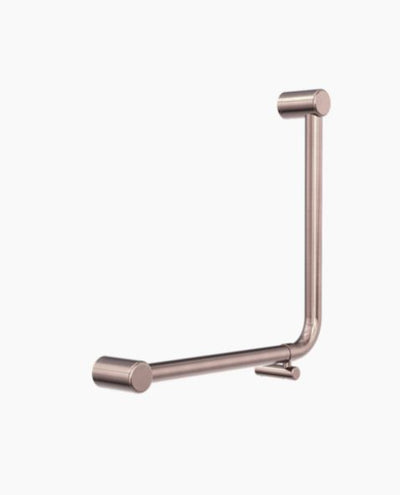Nero Mecca Care 32mm Ambulant 90 Degree Bent Tube Grab Rail 450X450mm Brushed Bronze