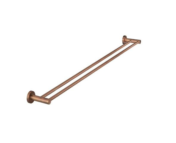 Meir Round Double Towel Rail 900mm Lustre Bronze