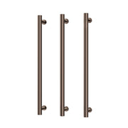 Phoenix Heated Triple Towel Rail Round 800mm Brushed Bronze