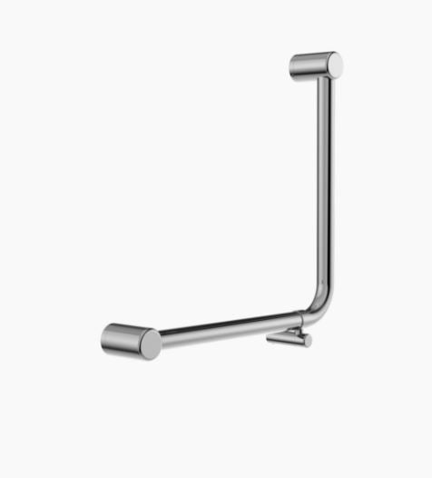 Nero Mecca Care 32mm Ambulant 90 Degree Bent Tube Grab Rail 450X450mm Chrome