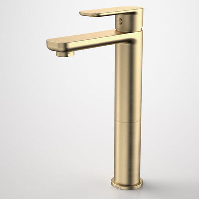 Caroma Luna Tower Basin Mixer - Brushed Brass - Lead Free