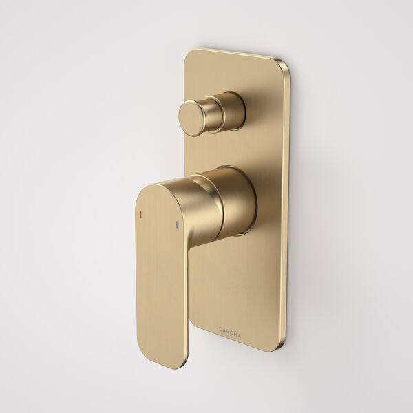 Caroma Luna Bath/Shower Mixer with Diverter - Brushed Brass