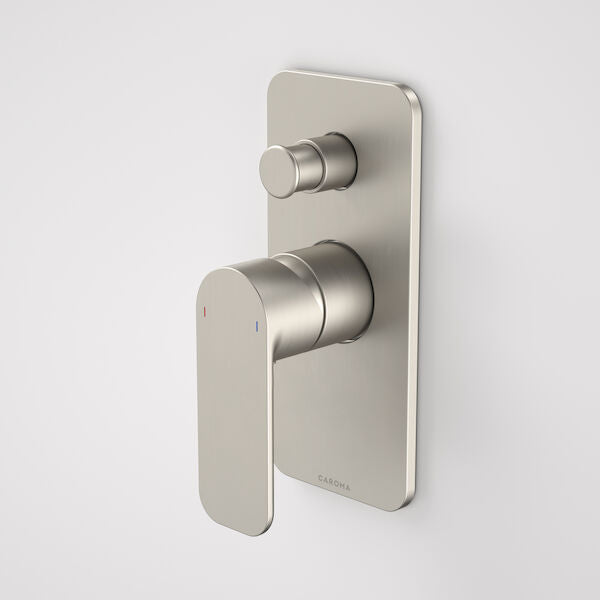 Caroma Luna Bath/Shower Mixer with Diverter - Brushed Nickel