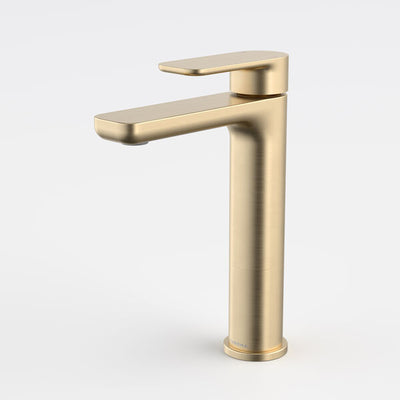 Caroma Luna II Mid Basin Mixer - Brushed Brass