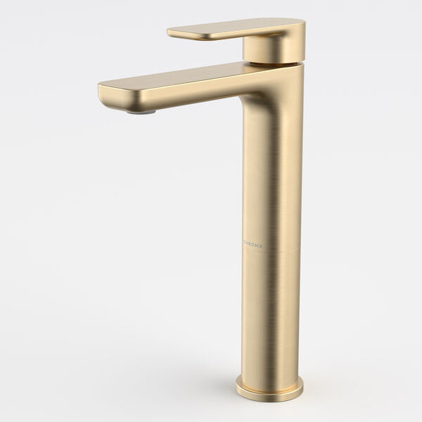 Caroma Luna II Tower Basin Mixer - Brushed Brass