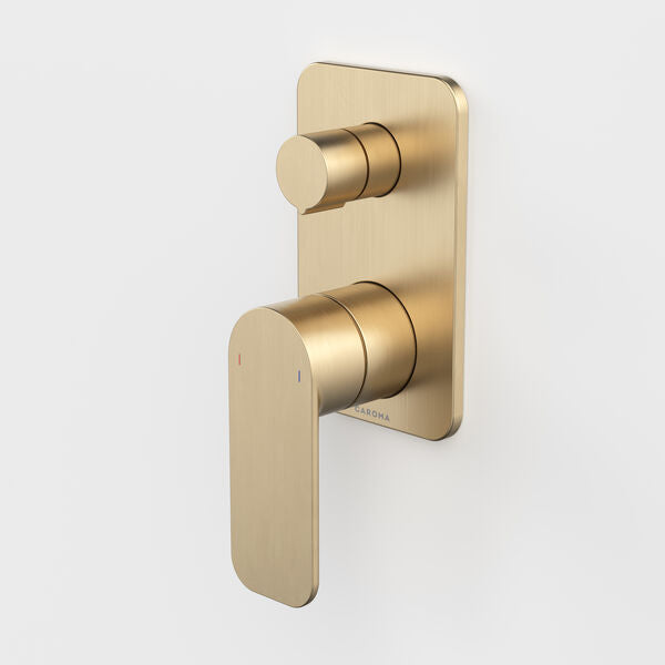Caroma Luna II Bath/Shower Mixer with Diverter - Brushed Brass