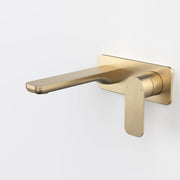 Caroma Luna II EasySwitch Wall Basin/Bath Mixer 180mm - Brushed Brass