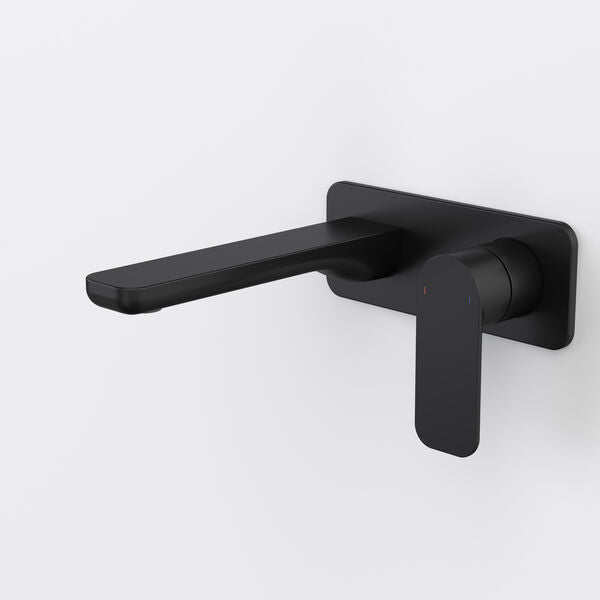Caroma Luna II EasySwitch Wall Basin/Bath Mixer 180mm - Black
