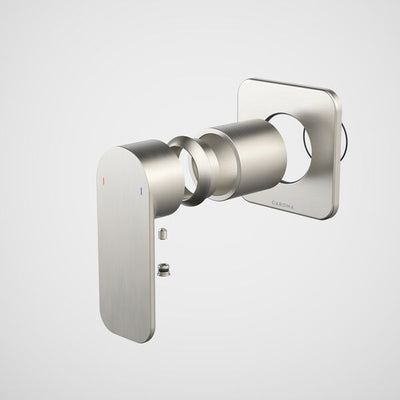 Caroma Luna II EasySwitch Bath/Shower Mixer - Trim Kit - Brushed Nickel (In Wall Body not included)