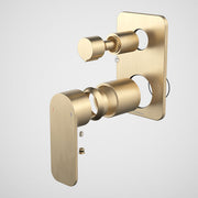 Caroma Luna II Bath/Shower Mixer with Diverter Trim Kit - Brushed Brass