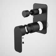 Caroma Luna II Bath/Shower Mixer with Diverter Trim Kit - Black