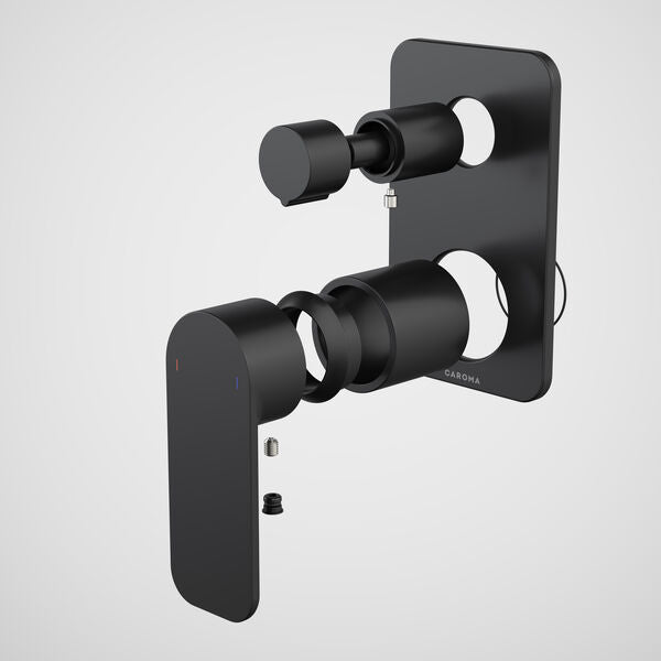 Caroma Luna II Bath/Shower Mixer with Diverter Trim Kit - Black