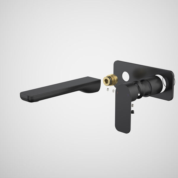 Caroma Luna II Wall Basin/Bath Mixer 180mm Trim Kit - Black