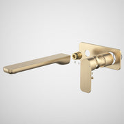 Caroma Luna II Wall Basin/Bath Mixer 220mm Trim Kit - Brushed Brass