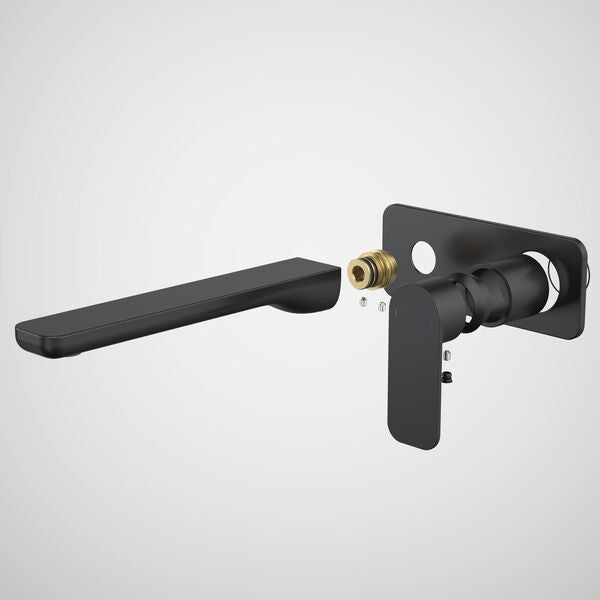 Caroma Luna II Wall Basin/Bath Mixer 220mm Trim Kit - Black
