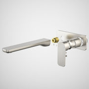 Caroma Luna II Wall Basin/Bath Mixer 220mm Trim Kit - Brushed Nickel
