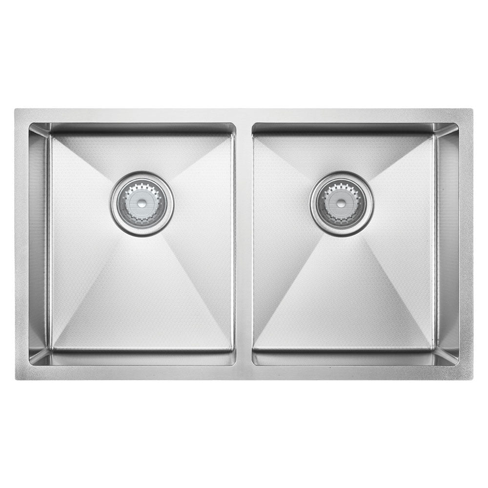 Fienza Hana Anti-Scratch 27L/27L Double Kitchen Sink Stainless Steel