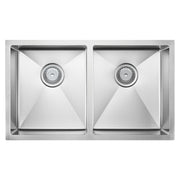 Fienza Hana Anti-Scratch 27L/27L Double Kitchen Sink Stainless Steel