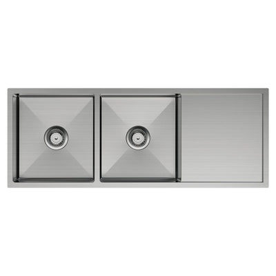 Fienza Hana 29L/29L Double Kitchen Sink with Drainer