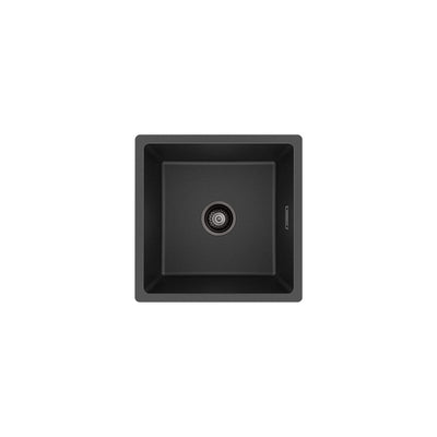 Fienza Kuro Granite 33L Single Bowl Kitchen Sink Matte Black