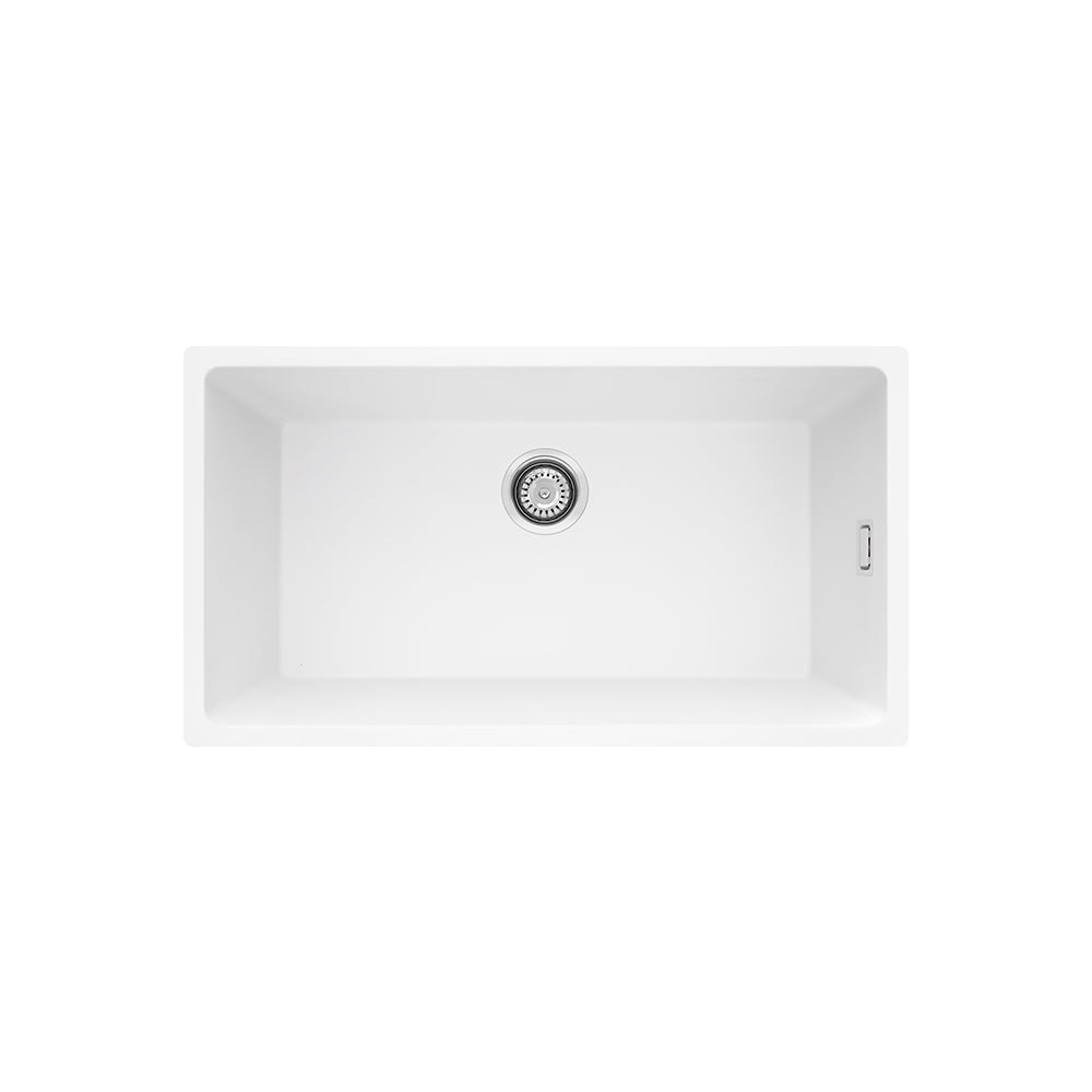 Kuro Granite 59L Single Bowl Kitchen Sink Matte White