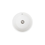 Kuro Granite 25L Round Single Bowl Kitchen Sink Matte White