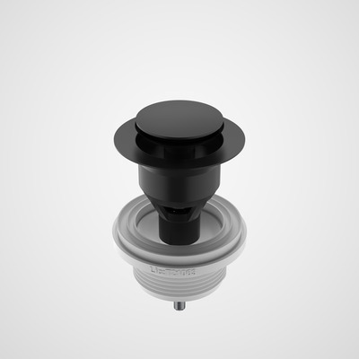 Caroma Basin Pop Up Disc Plug & Waste Long - Black
