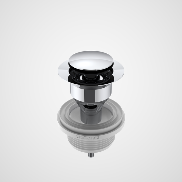 Caroma Basin Pop Up Disc Plug & Waste Long - Chrome