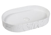 Kensington French Fluted Basin Matte White Carrara