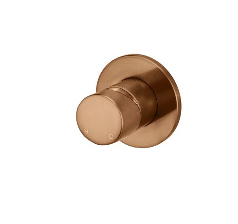Meir Round Wall Mixer Pinless Handle Trim Kit (In-wall body not included) Lustre Bronze