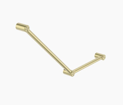 Nero Mecca Care 32mm Ambulant Toilet Grab Rail 45 Degree 750X450mm Brushed Gold