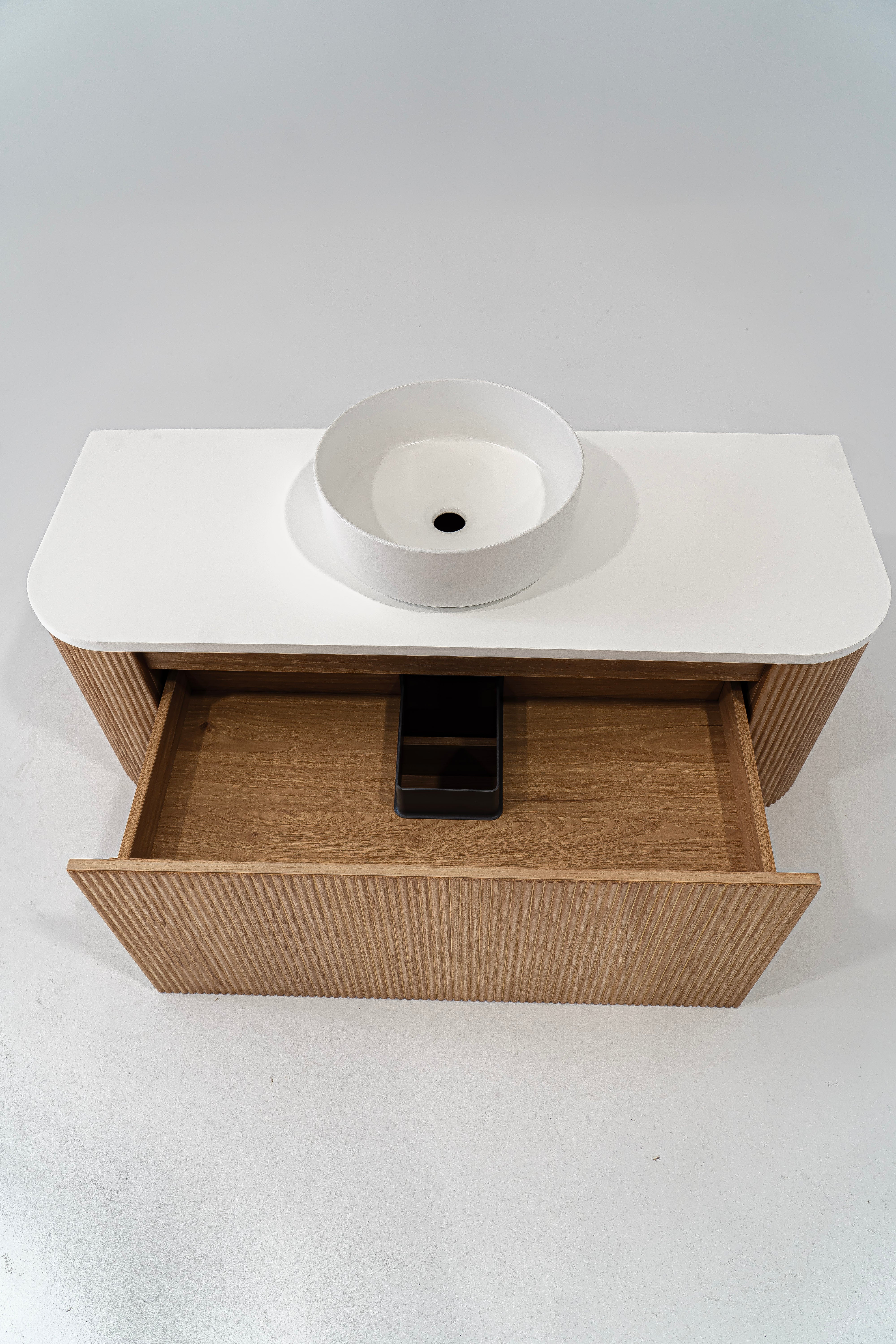 1200mm Portofino Oak Flute Vanity Unit