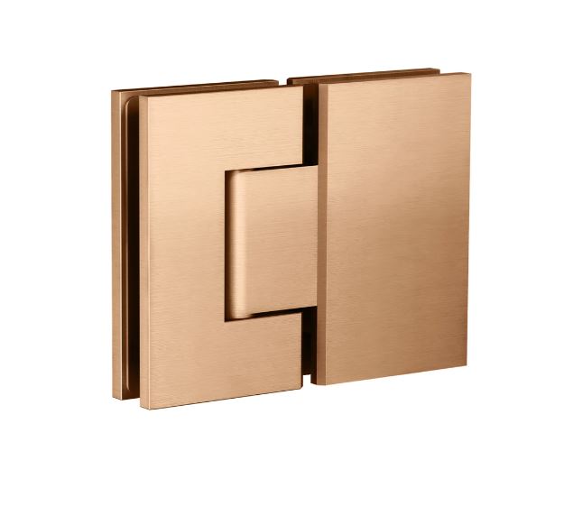 Meir Glass to Glass Shower Door Hinge - Lustre Bronze