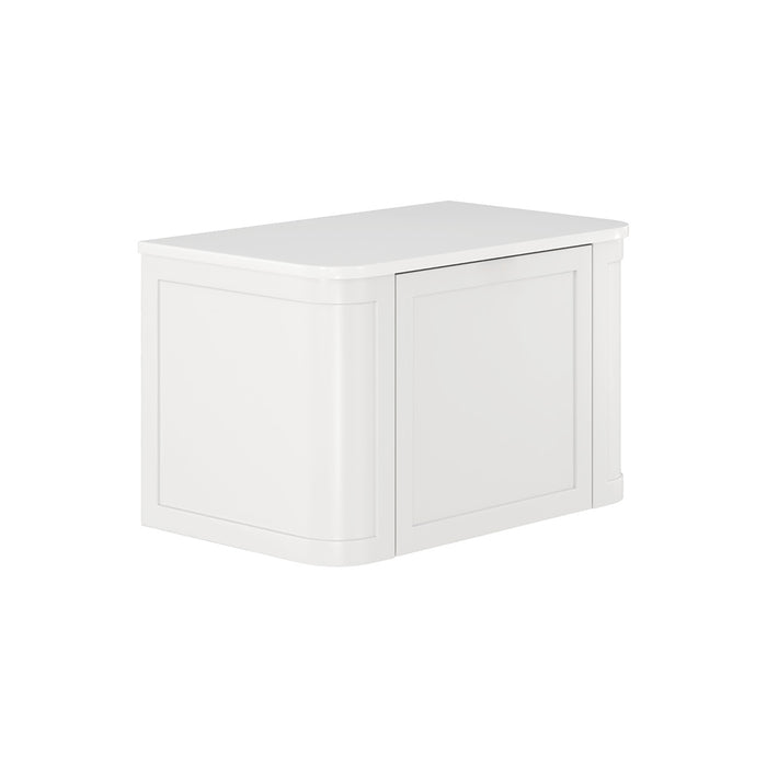 Fienza Mila Curved Satin White 750 Wall Hung Cabinet