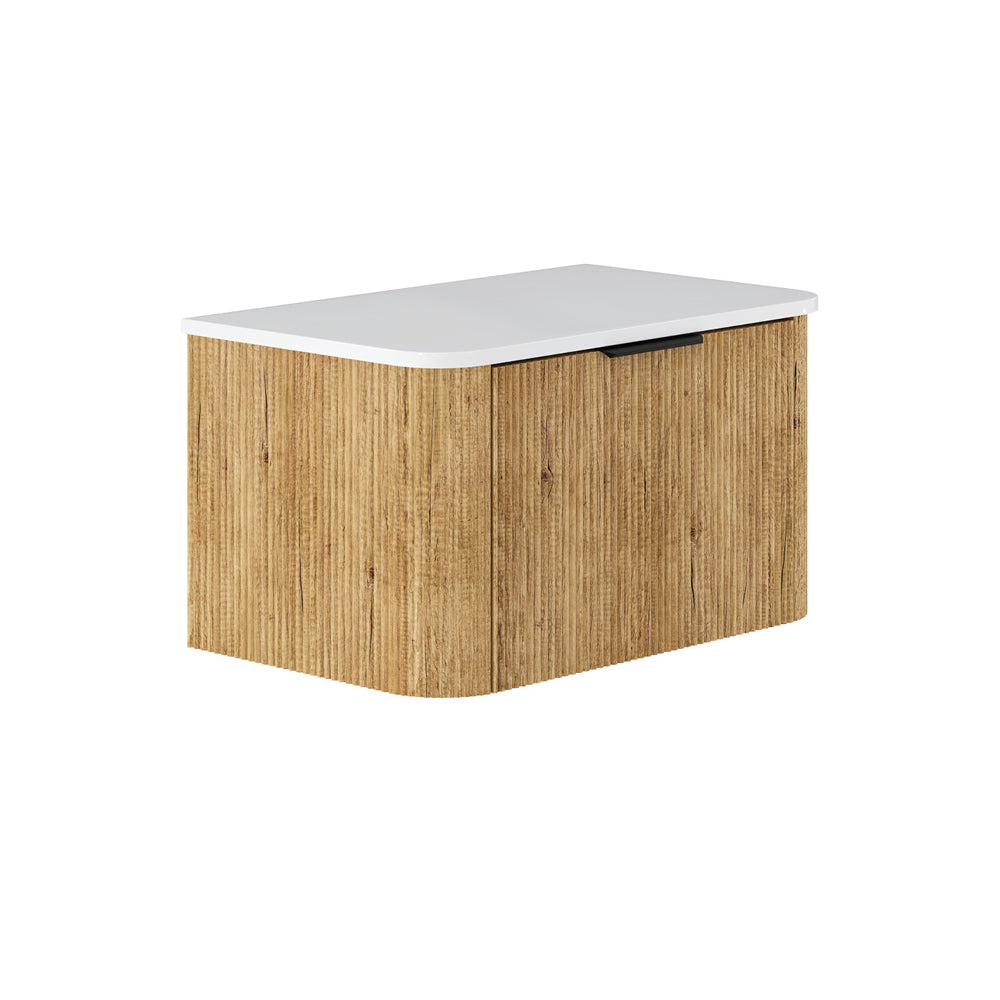 Fienza MInka Curved Scandi Oak Wall Hung Vanity