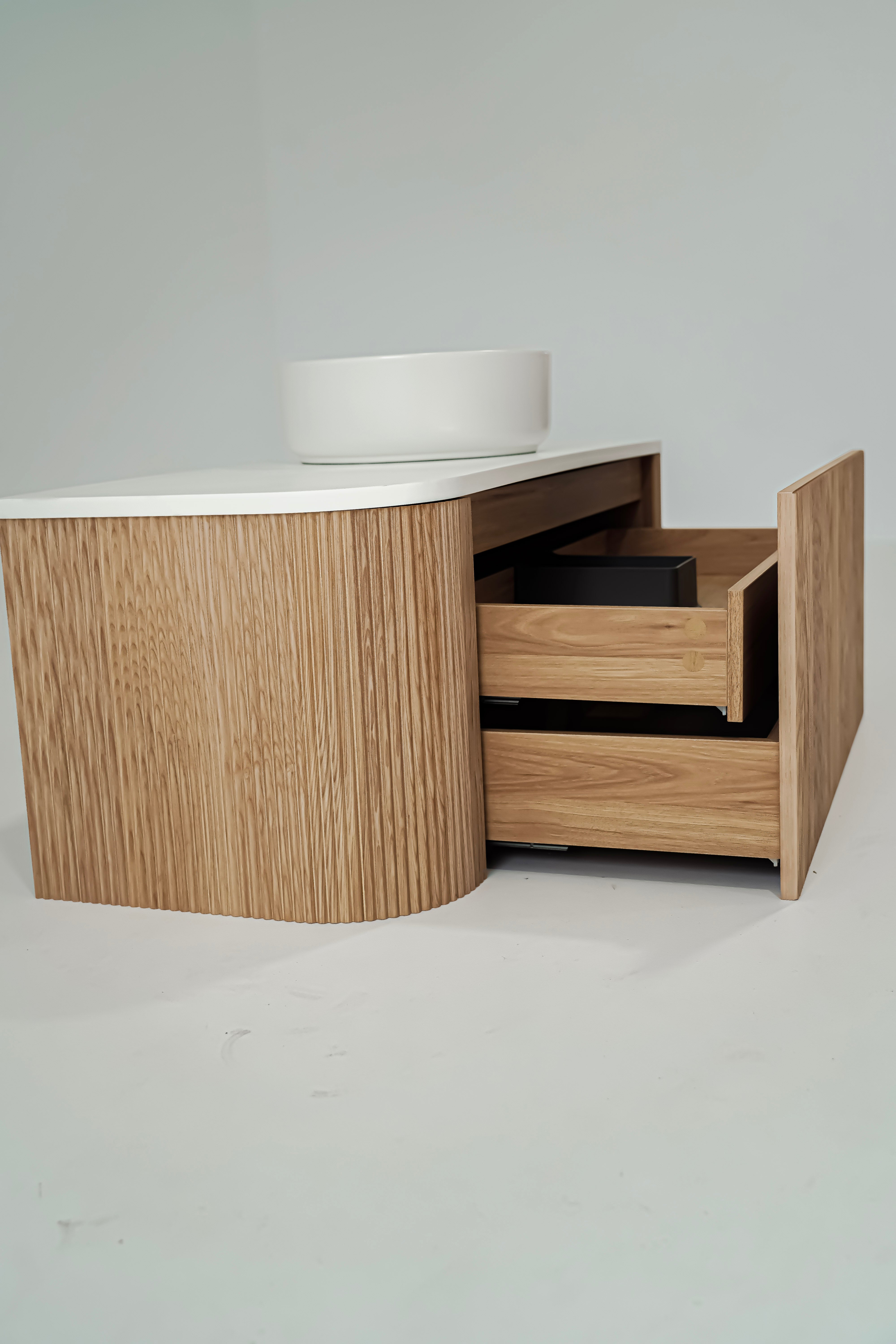 1200mm Portofino Oak Flute Vanity Unit