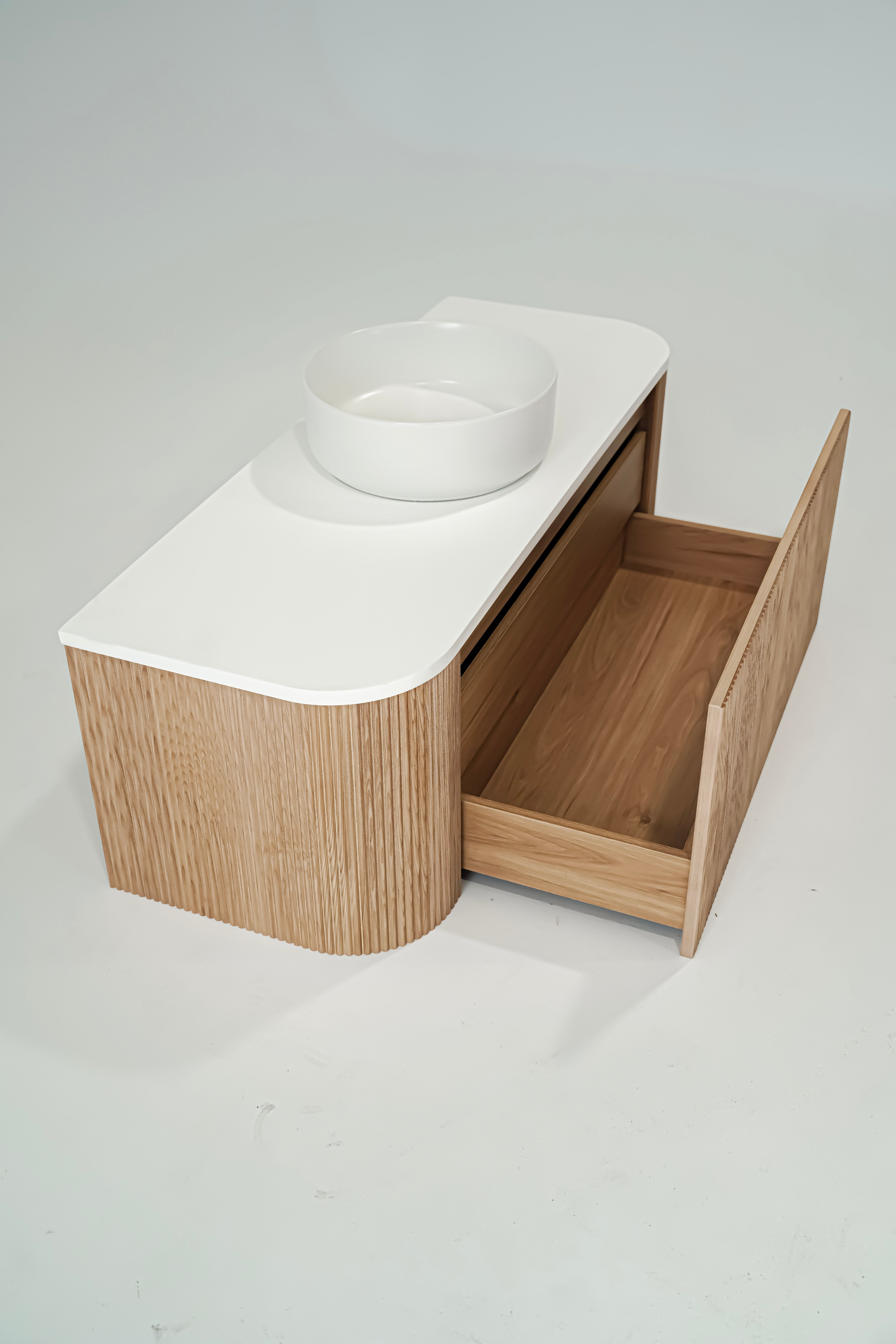 1200mm Portofino Oak Flute Vanity Unit