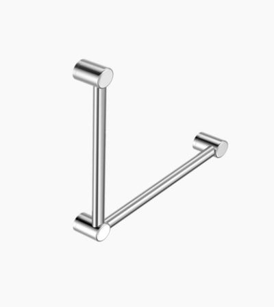 Nero Mecca Care 32mm Ambulant Toilet Grab Rail 90 Degree 450X450mm Chrome