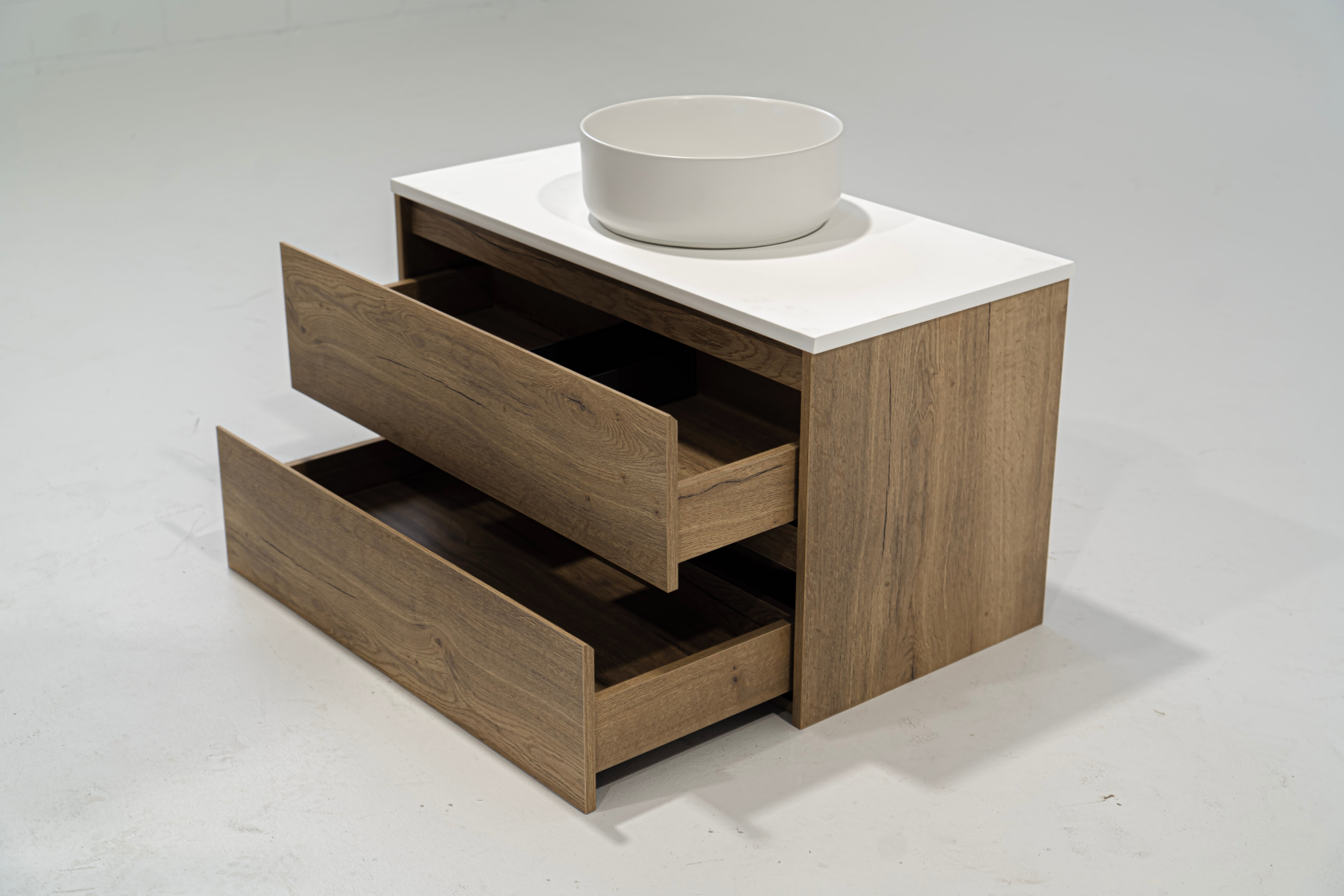 Mimi Oak Wall Hung Vanity Unit