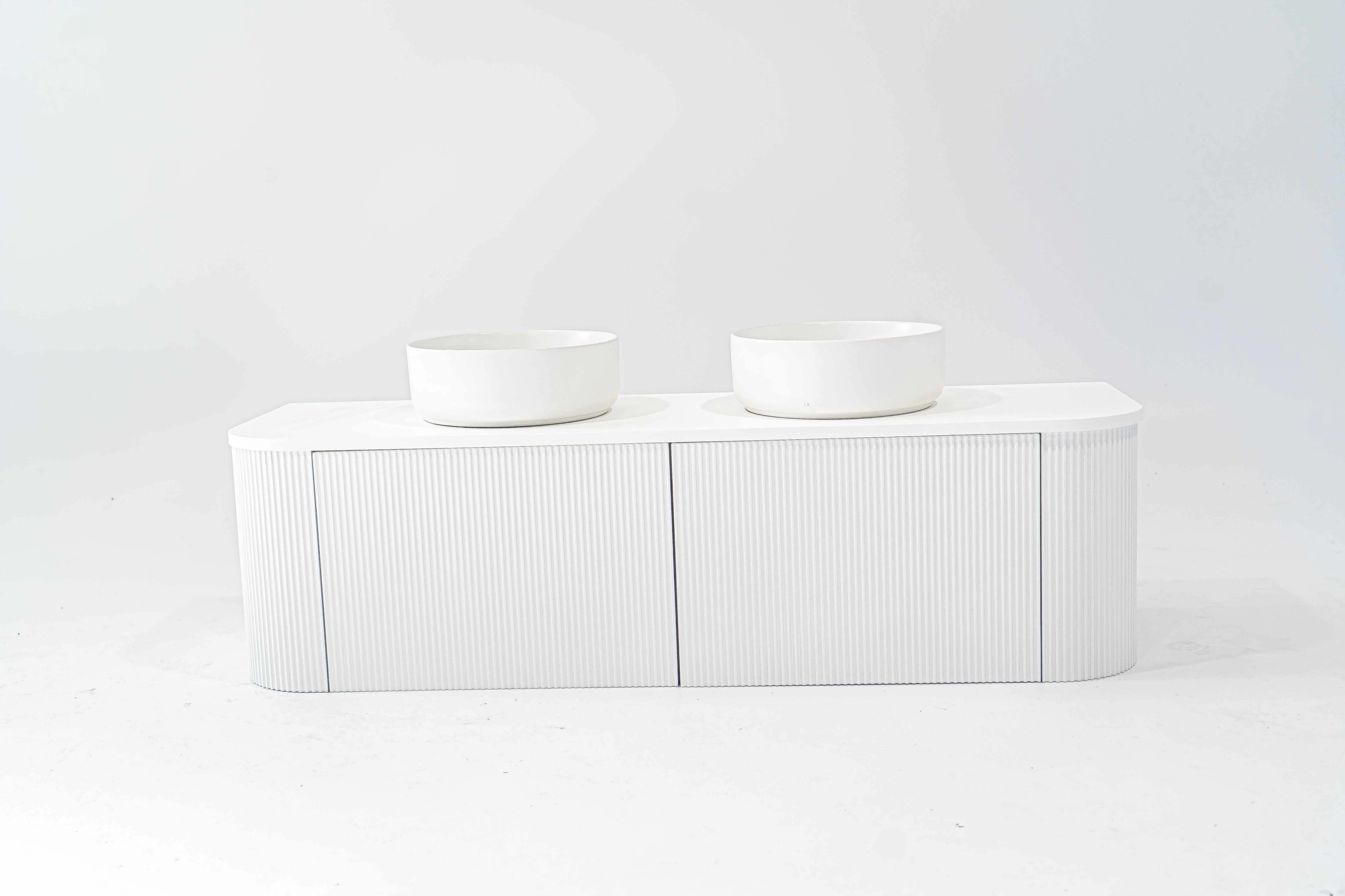 1500mm Portofino White Flute Vanity Unit
