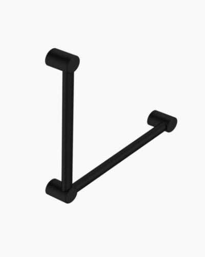 Nero Mecca Care 32mm Ambulant Toilet Grab Rail 90 Degree 450X450mm Matte Black