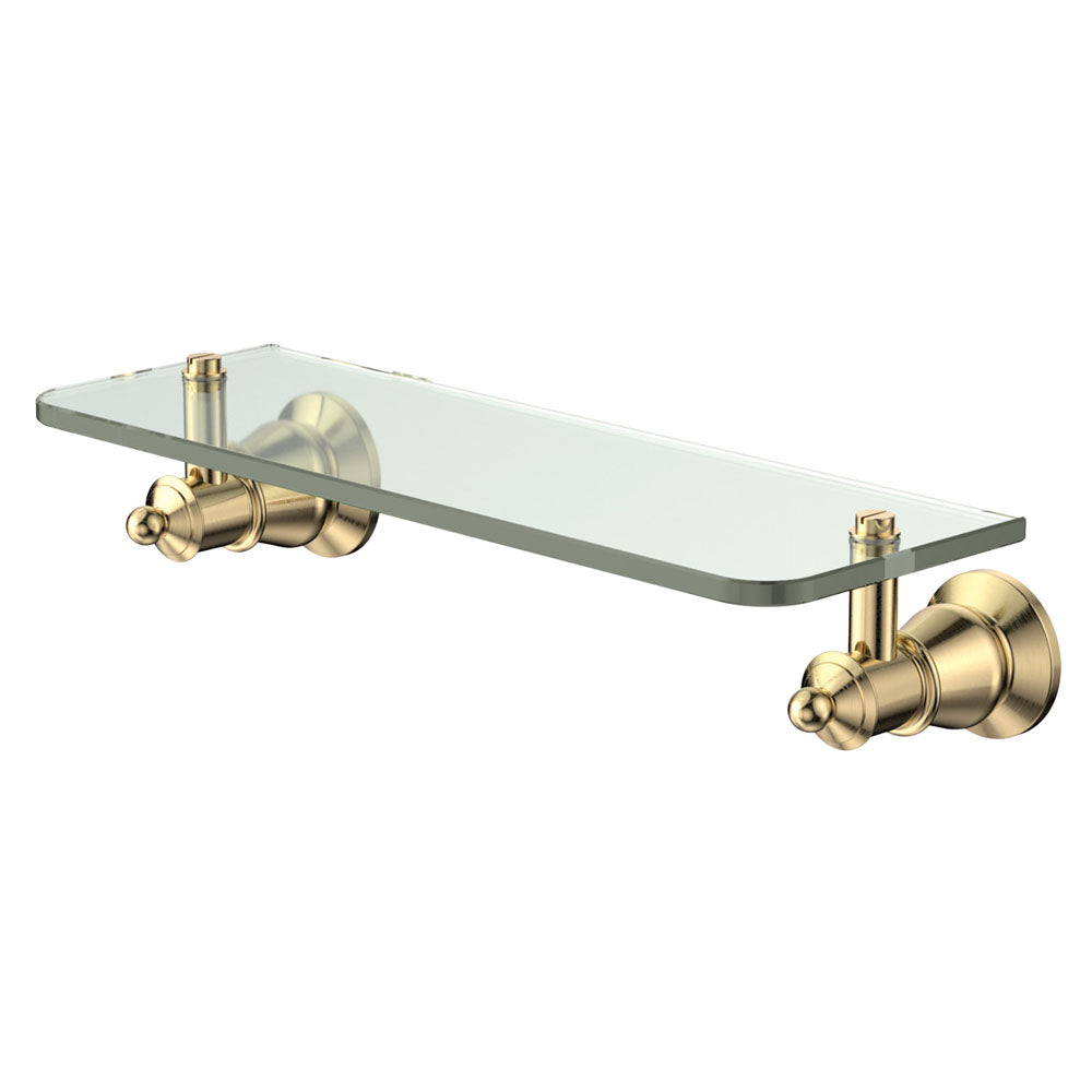 Fienza Lillian Glass Shower Shelf Urban Brass