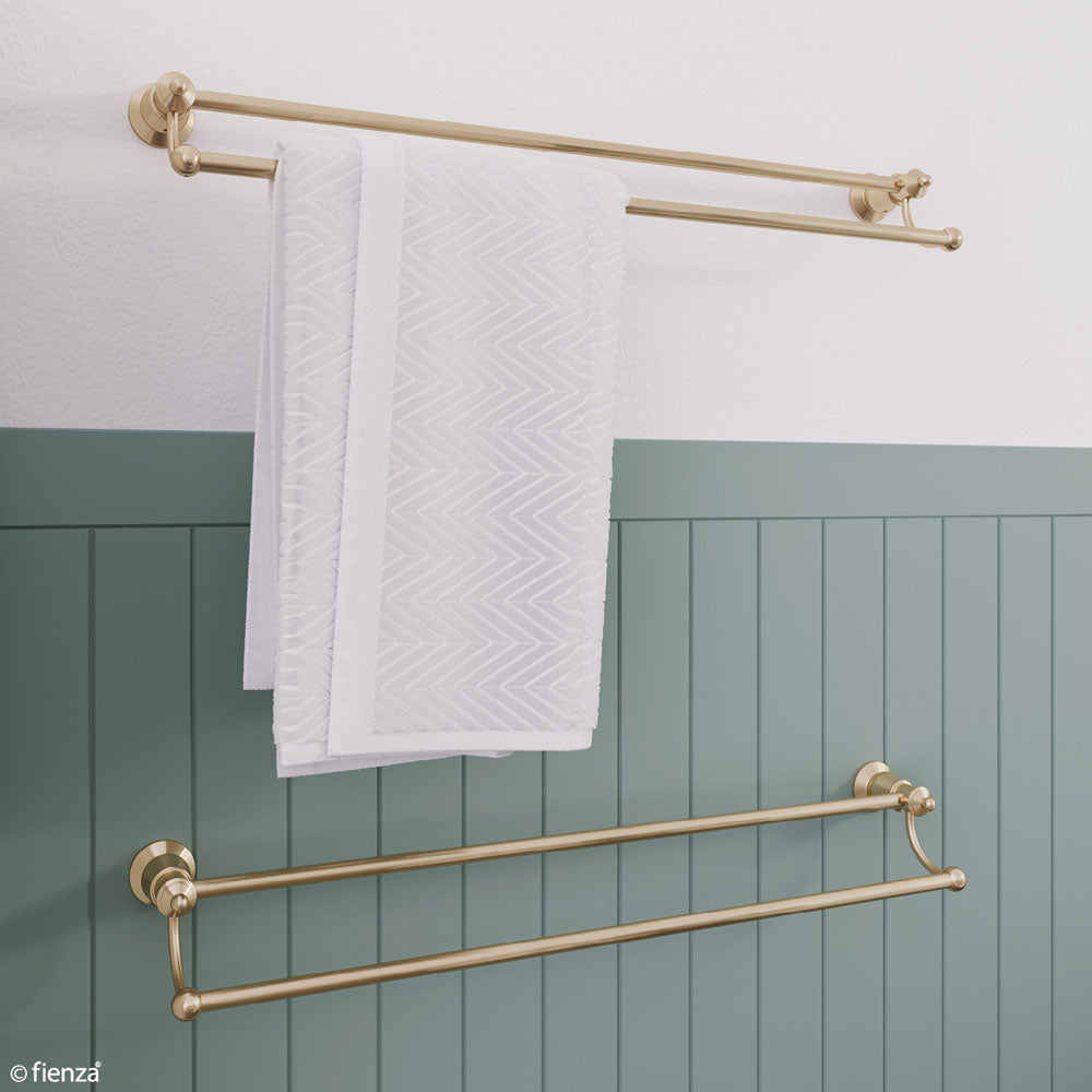 Fienza Lillian Double Towel Rail Urban Brass