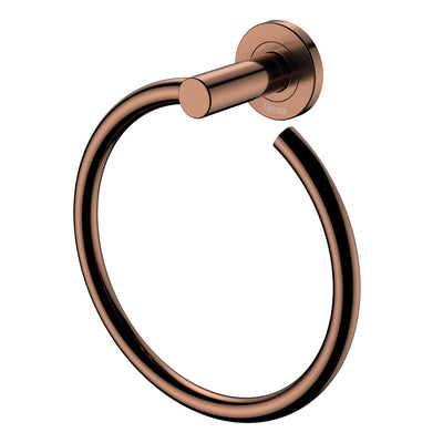 Kaya Hand Towel Ring, Brushed Copper