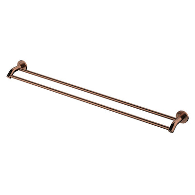 Kaya Double Towel Rail, 900mm, Brushed Copper